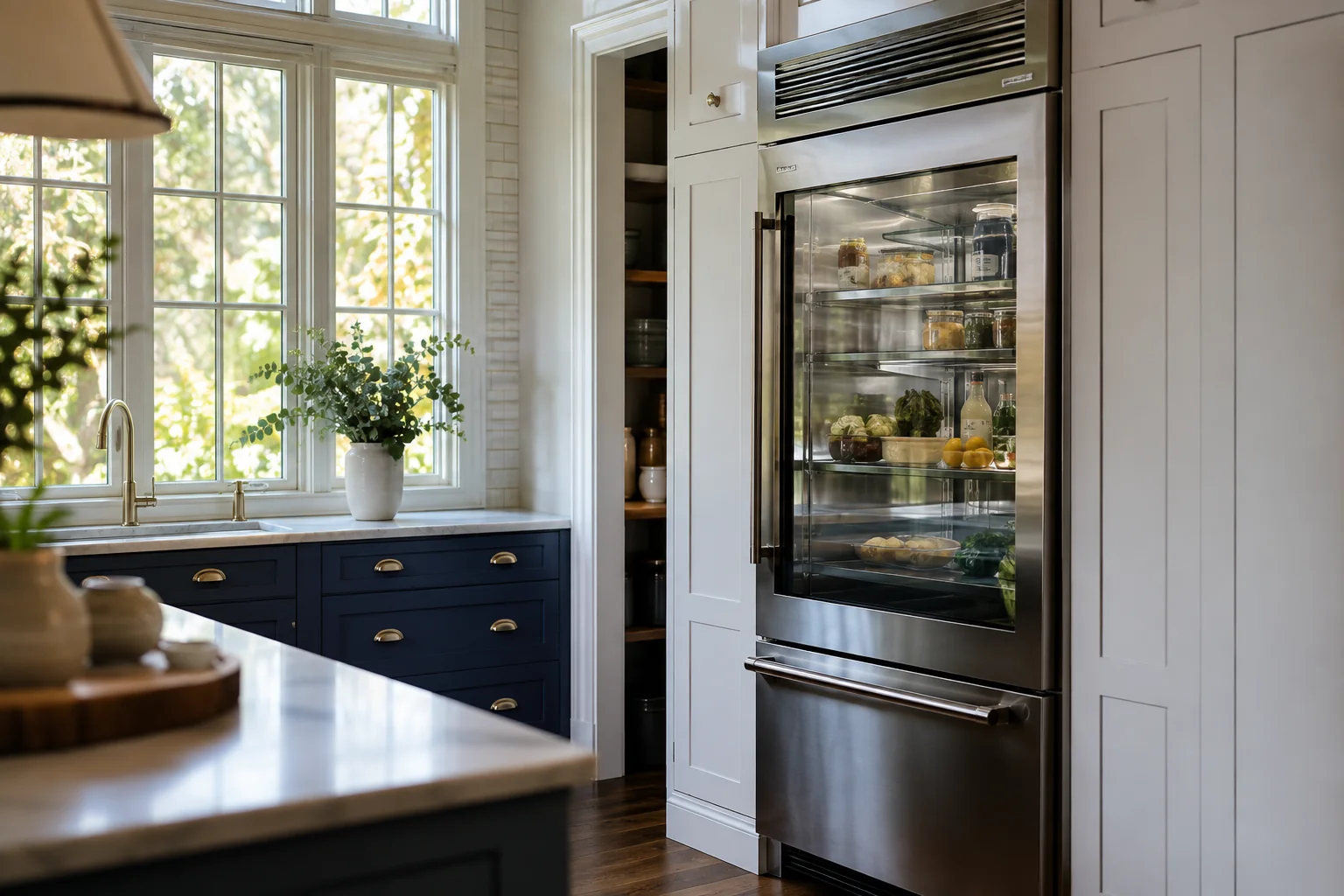 Illustrative kitchen appliance service scene