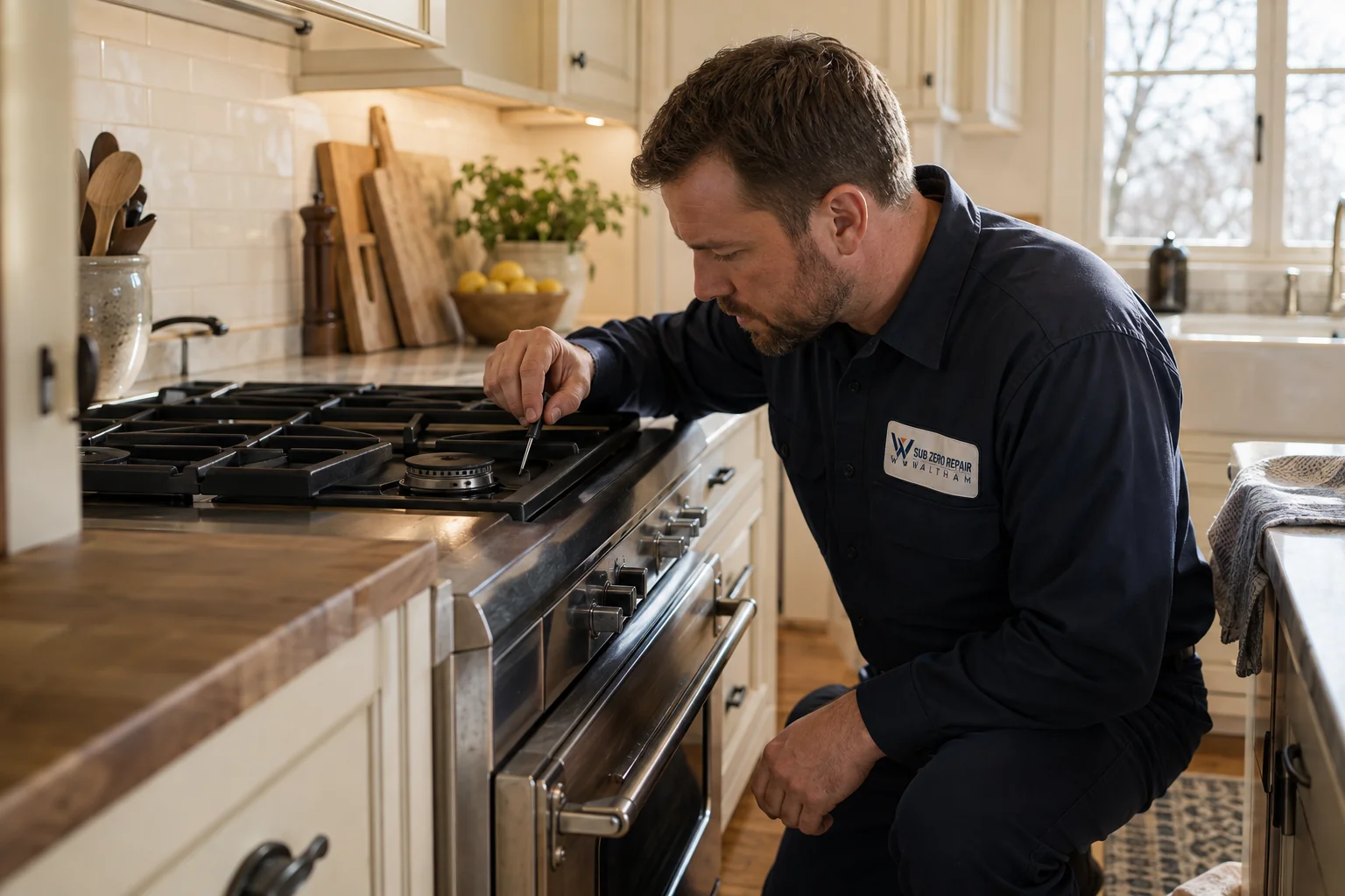 Illustrative Wolf kitchen appliance