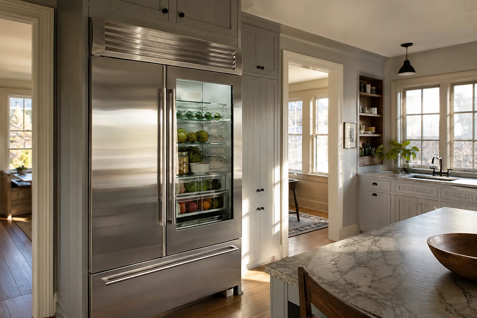 Illustrative Monogram kitchen appliance service scene