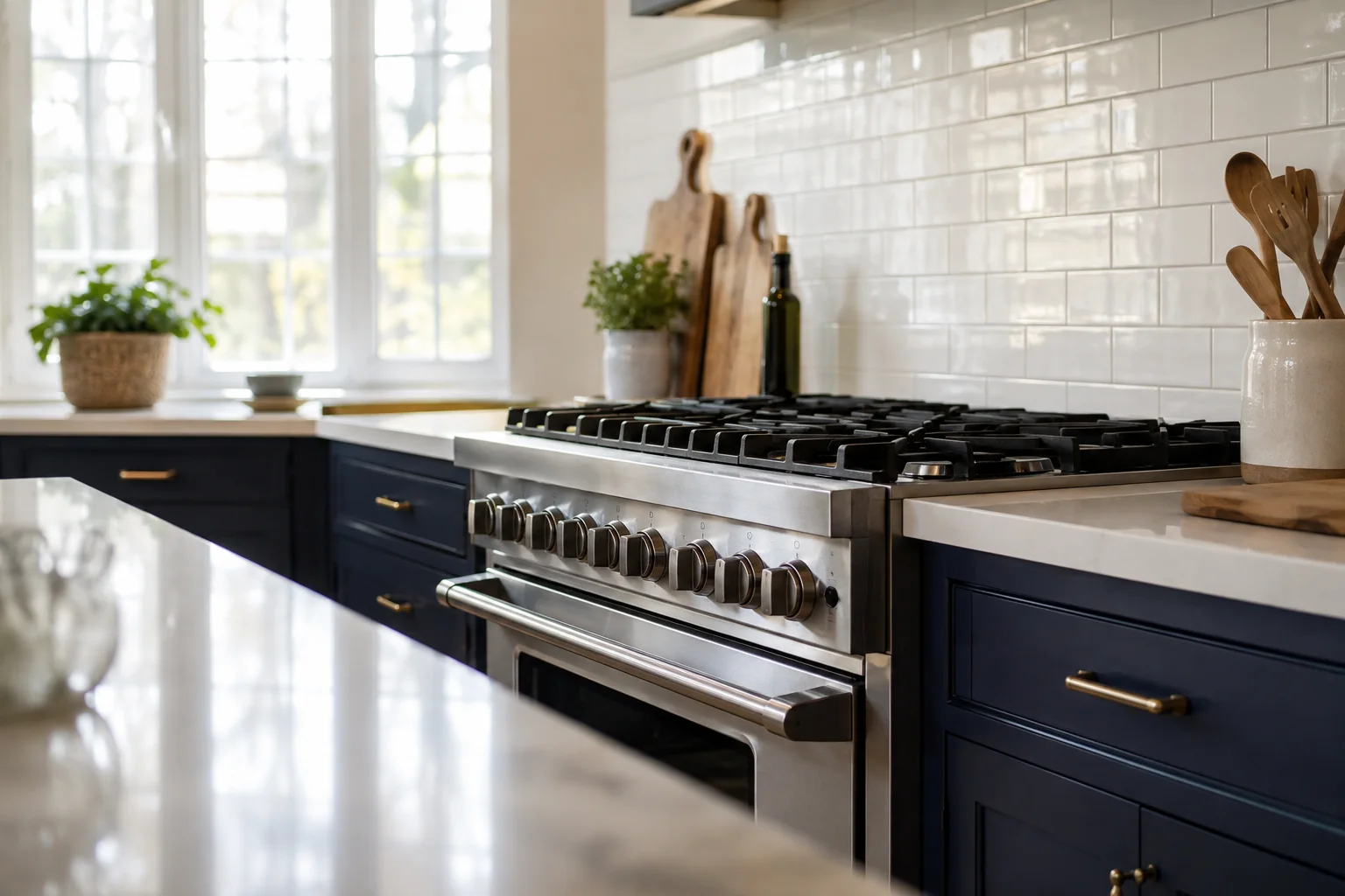 Illustrative Viking kitchen appliance service scene