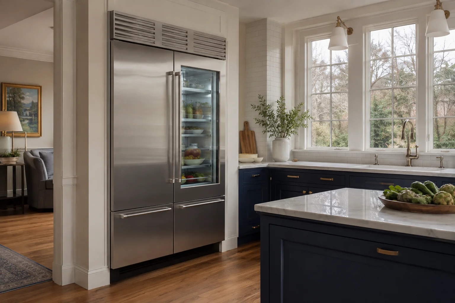 Illustrative Monogram kitchen appliance service scene