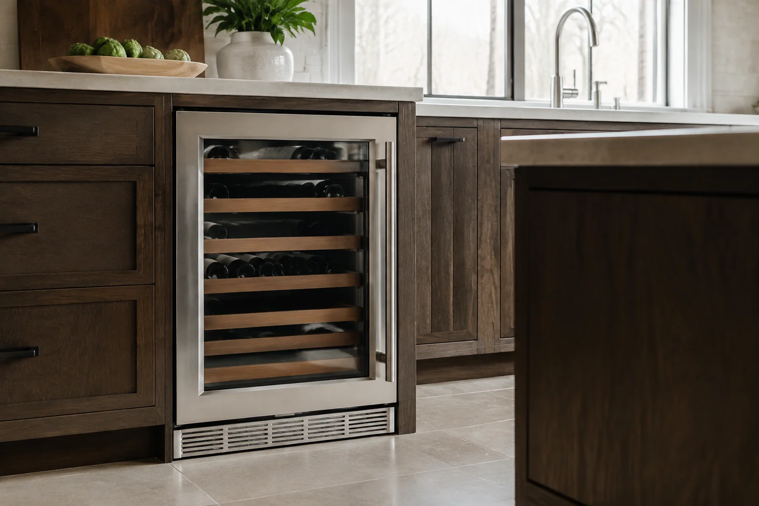 Illustrative Sub-Zero kitchen appliance service scene
