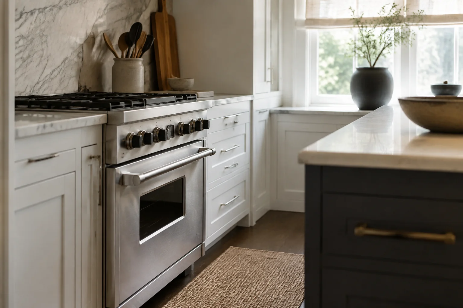 Illustrative Viking kitchen appliance service scene