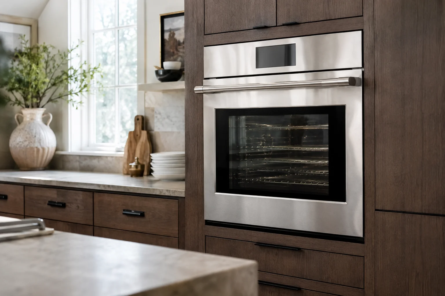 Illustrative Monogram oven service scene