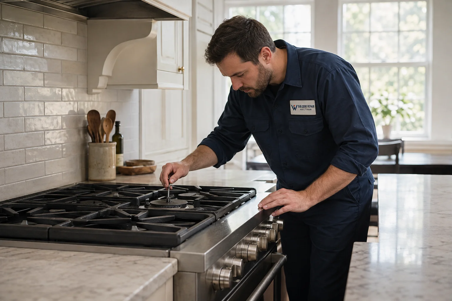 Illustrative Monogram range service scene
