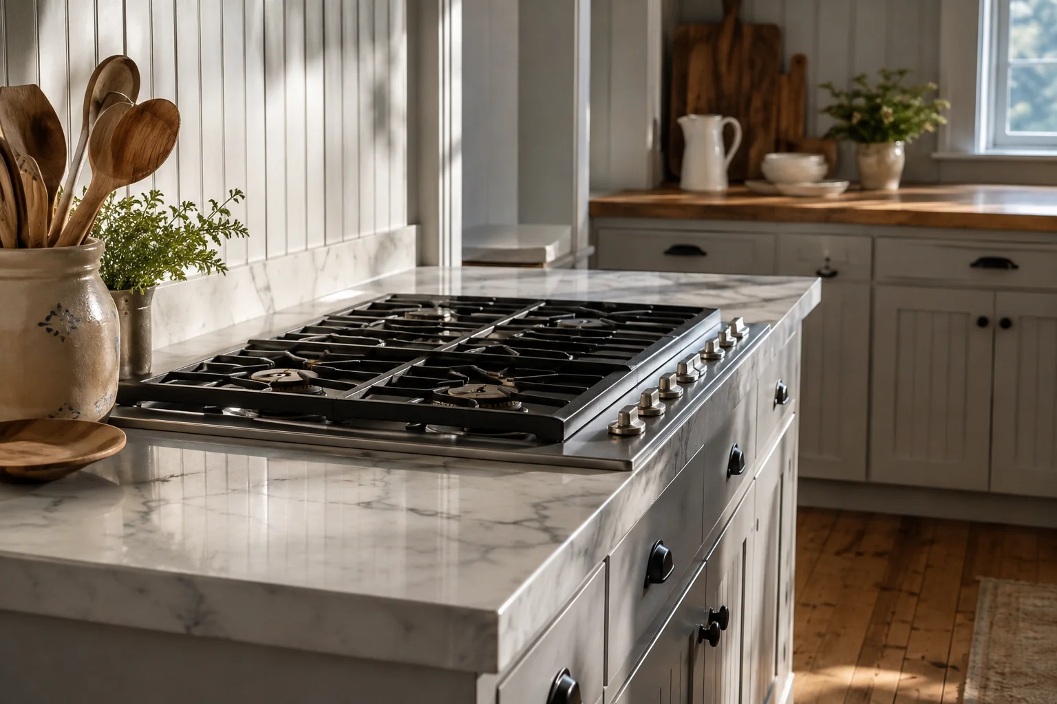Illustrative Viking cooktop service scene