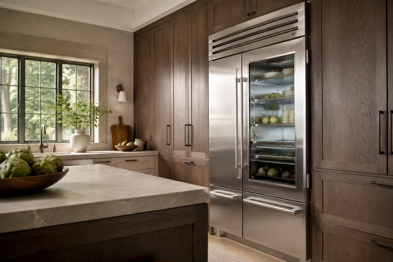 Illustrative Viking refrigerator service scene