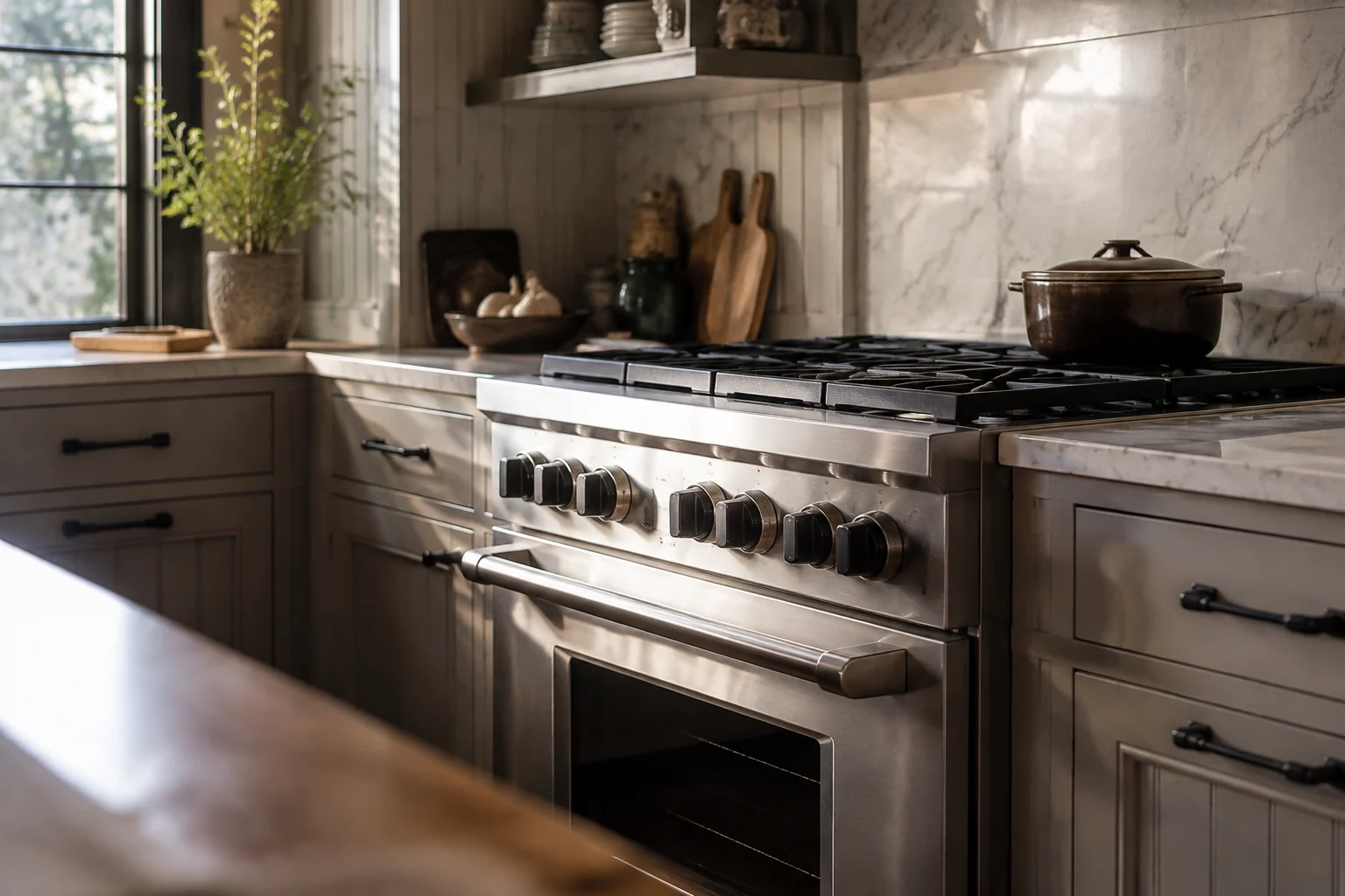 Illustrative cooking appliance scene